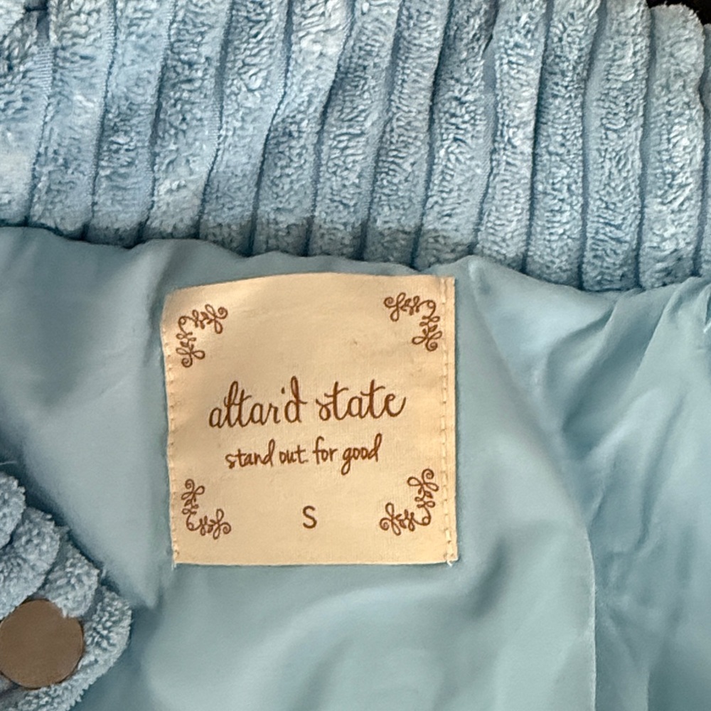 Altar'd State Sky Blue Quilted Jacket